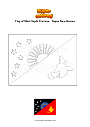 Coloring page Flag of West Sepik Province   Papua New Guinea