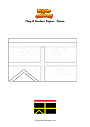 Coloring page Flag of Western Region   Ghana