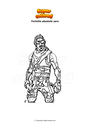 Coloring page Fortnite absolute zero