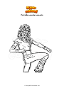 Coloring page Fortnite aerobic assassin