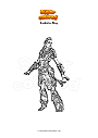 Coloring page Fortnite Aloy