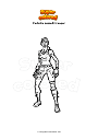 Coloring page Fortnite assault trooper