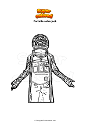 Coloring page Fortnite astro jack