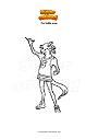 Coloring page Fortnite axo