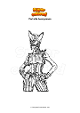Coloring page Fortnite bunnymoon