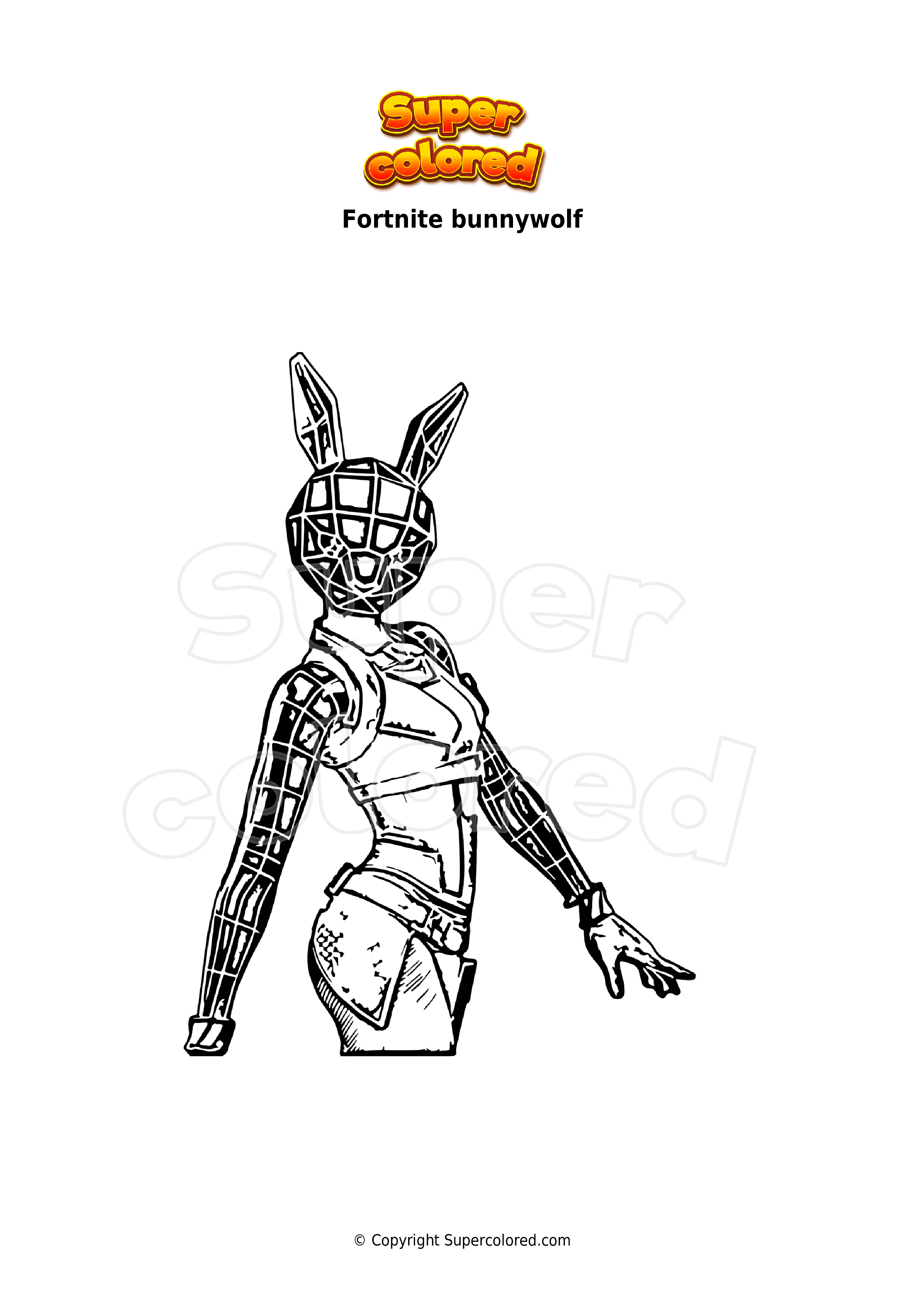 Fortnite Bunny Skin Coloring Page