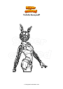 Coloring page Fortnite bunnywolf