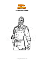 Coloring page Fortnite chief hopper