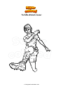 Coloring page Fortnite clinical crosser