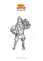 Coloring page Fortnite Cluck