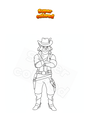 Coloring page Fortnite Clyde