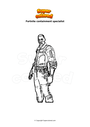 Coloring page Fortnite containment specialist