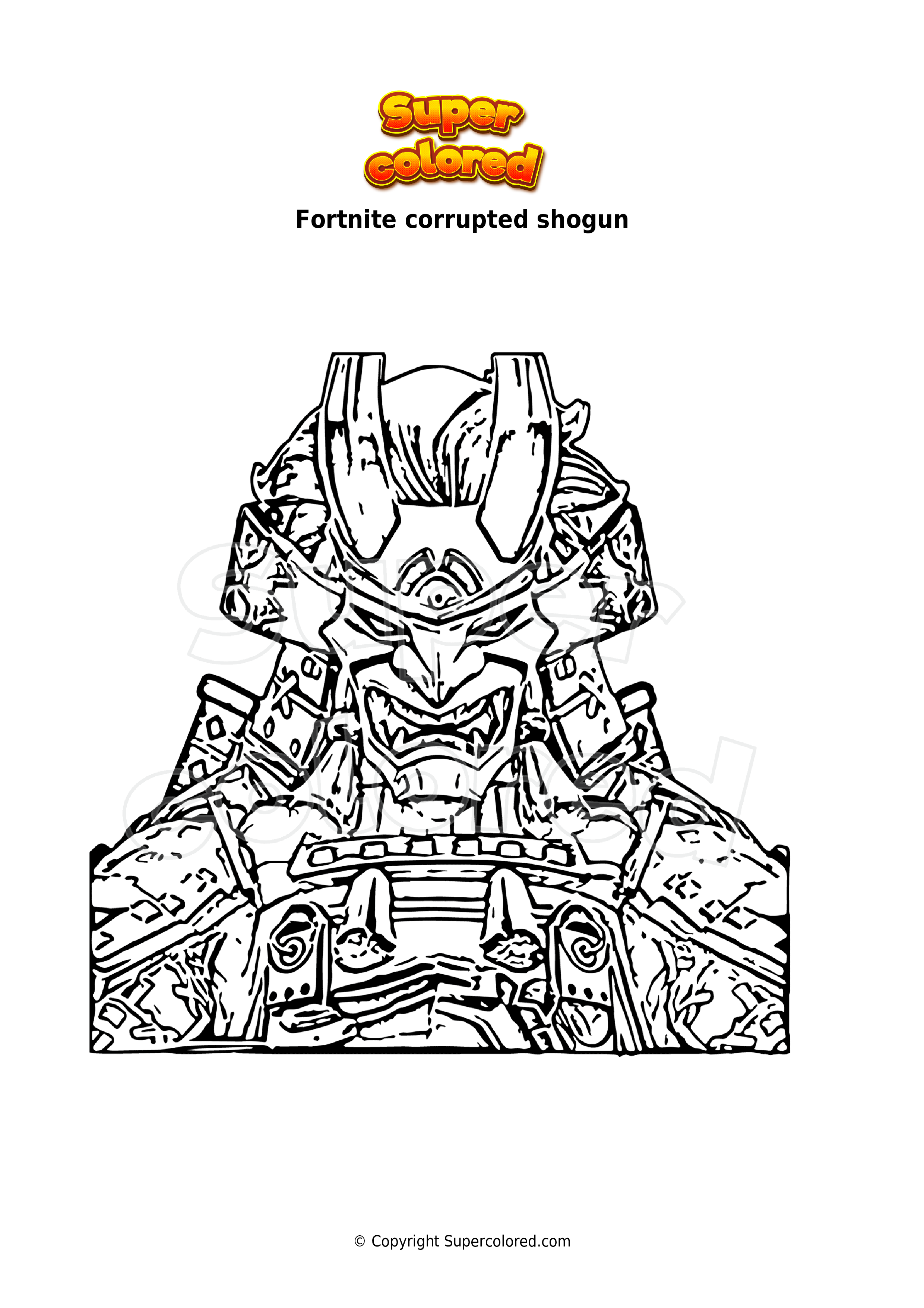 Coloring page Fortnite corrupted shogun - Supercolored.com