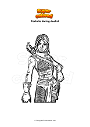Coloring page Fortnite daring duelist