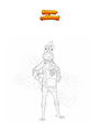 Coloring page Fortnite Don Eggcracker