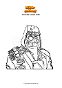Coloring page Fortnite double helix