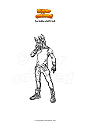 Coloring page Fortnite drift full