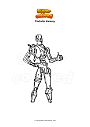 Coloring page Fortnite dummy