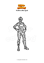 Coloring page Fortnite elite agent