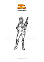 Coloring page Fortnite emmy