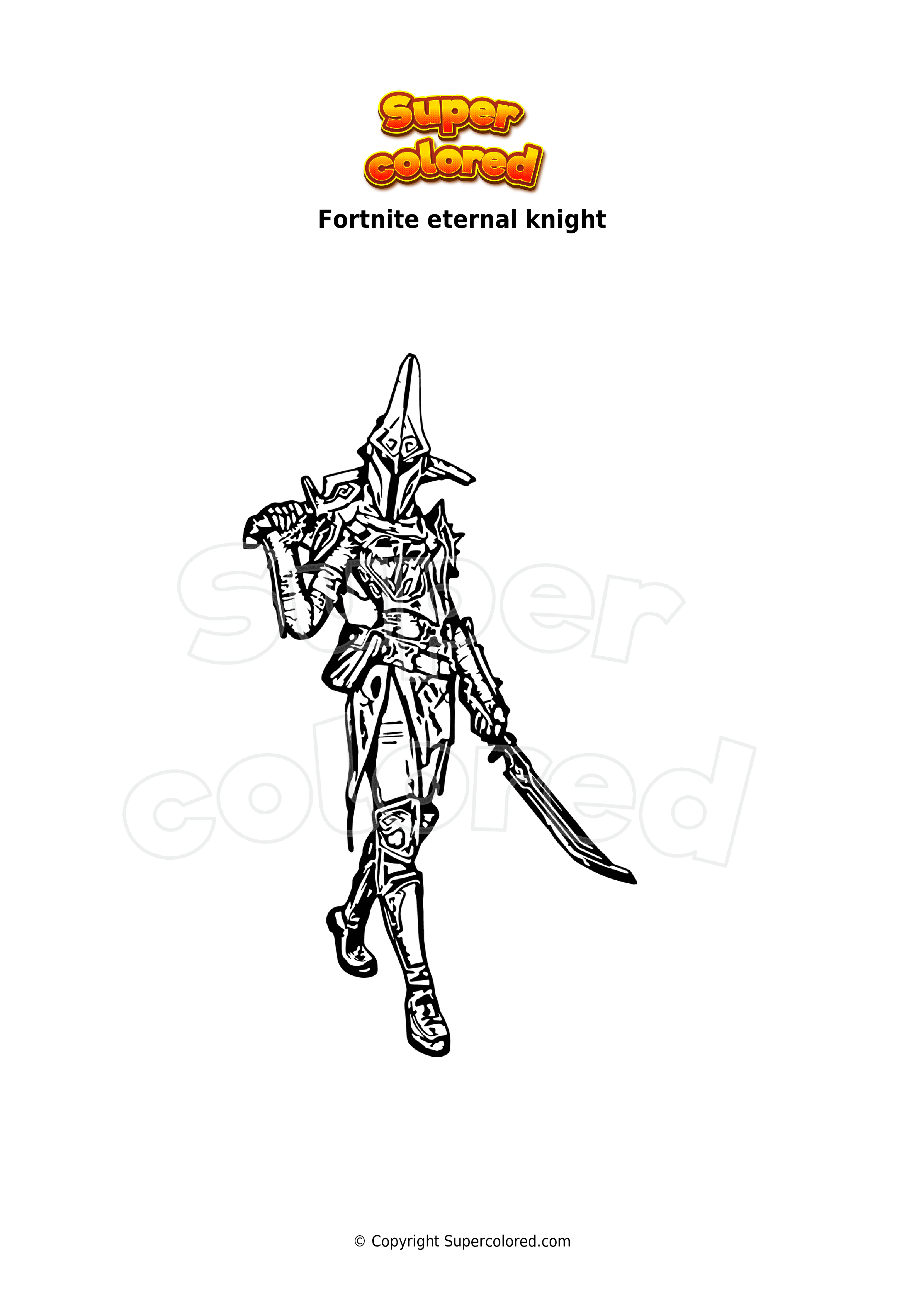 Fortnite Dark Knight Coloring Pages