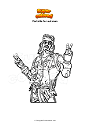 Coloring page Fortnite far out man