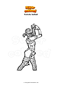 Coloring page Fortnite fastball