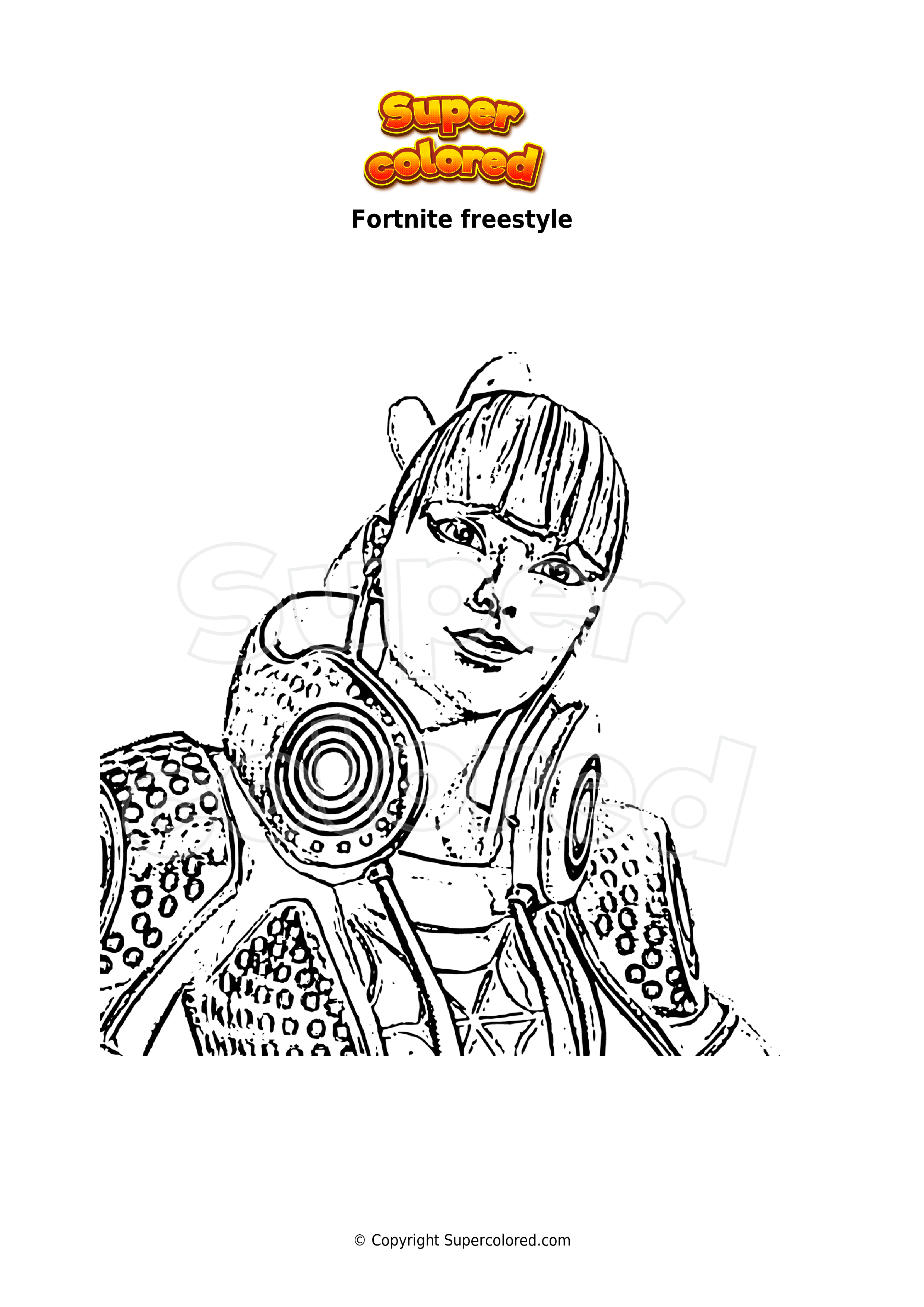 Coloring Page Fortnite Travis Scott