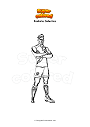 Coloring page Fortnite Galactico
