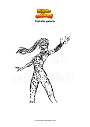 Coloring page Fortnite galaxia