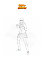 Coloring page Fortnite Gogo Yubari