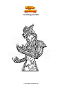 Coloring page Fortnite grim fable