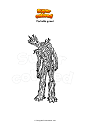Coloring page Fortnite groot