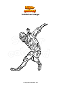 Coloring page Fortnite hard charger