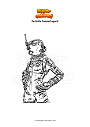 Coloring page Fortnite hazard agent