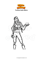 Coloring page Fortnite Holly Striker