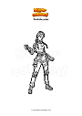Coloring page Fortnite jules