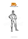 Coloring page Fortnite jungle scout