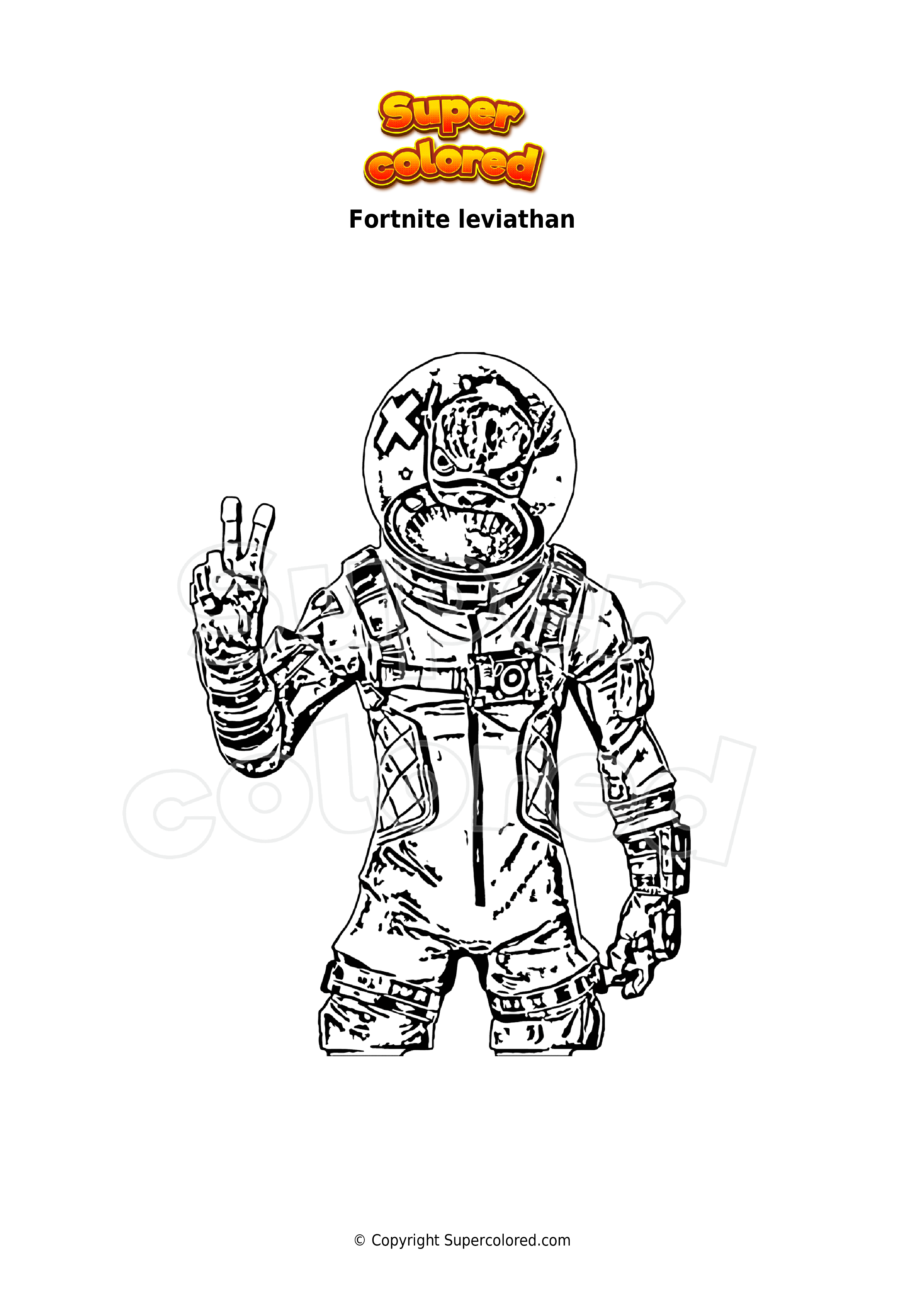 Coloring Page Fortnite Leviathan