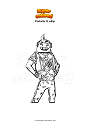 Coloring page Fortnite lil whip