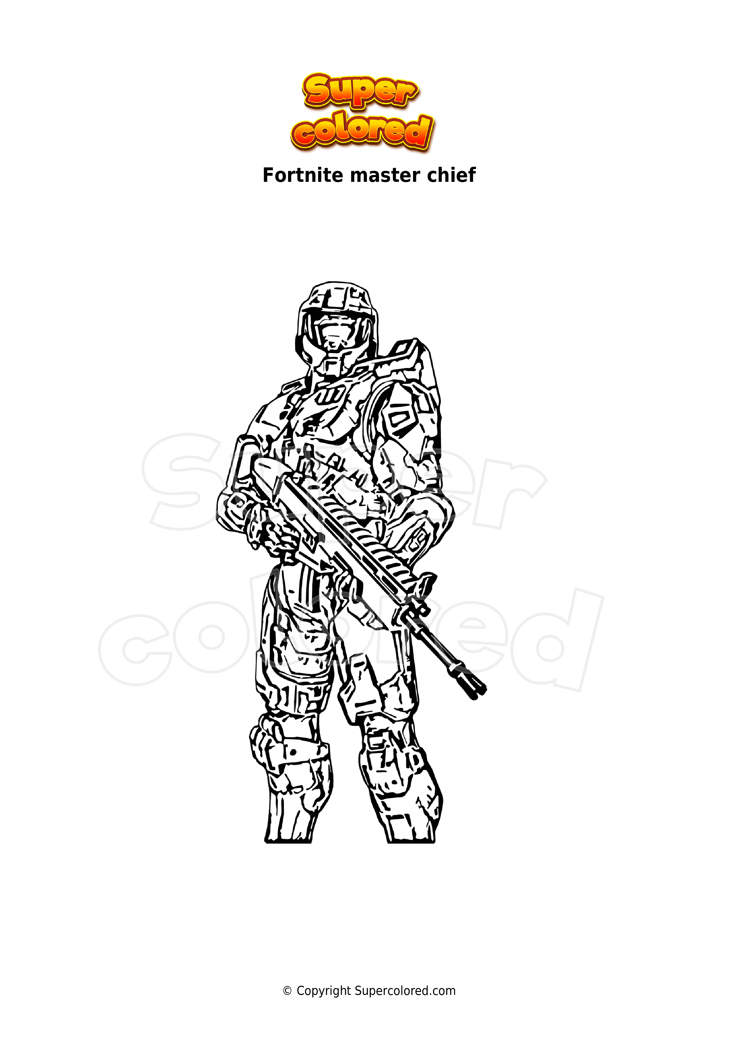 Master Chief Coloring Pages To Print