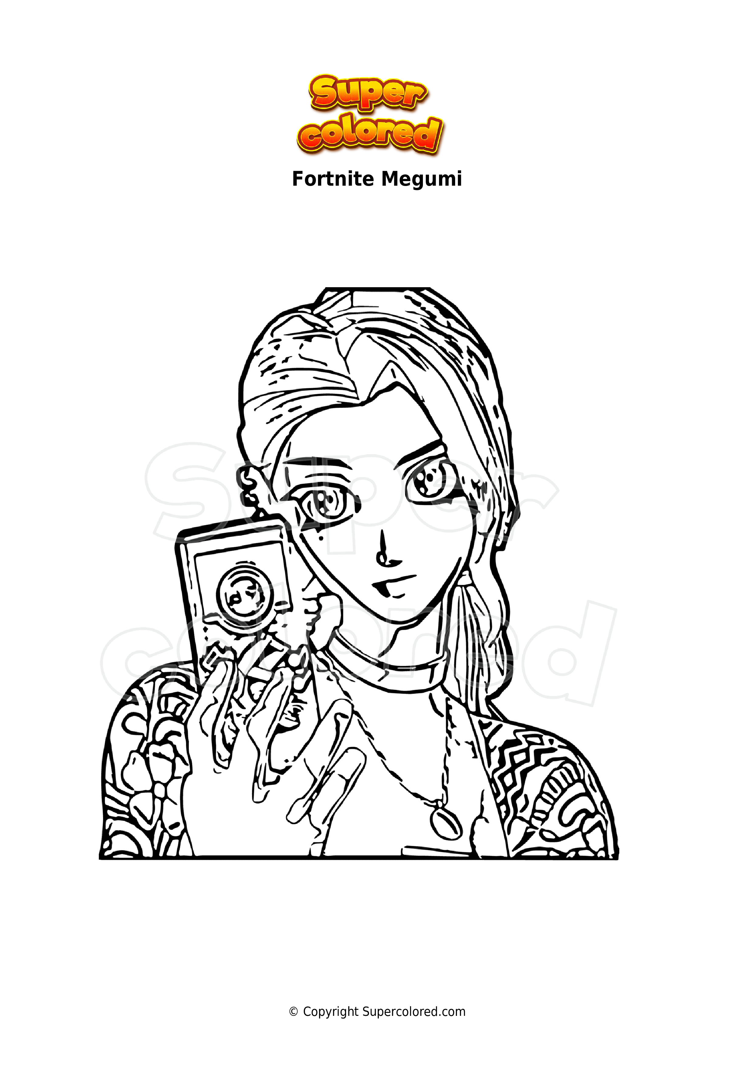 coloring-page-fortnite-megumi-supercolored