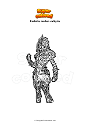 Coloring page Fortnite molten valkyrie
