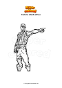 Coloring page Fortnite offside officer