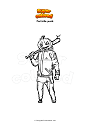 Coloring page Fortnite punk
