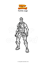 Coloring page Fortnite ranger