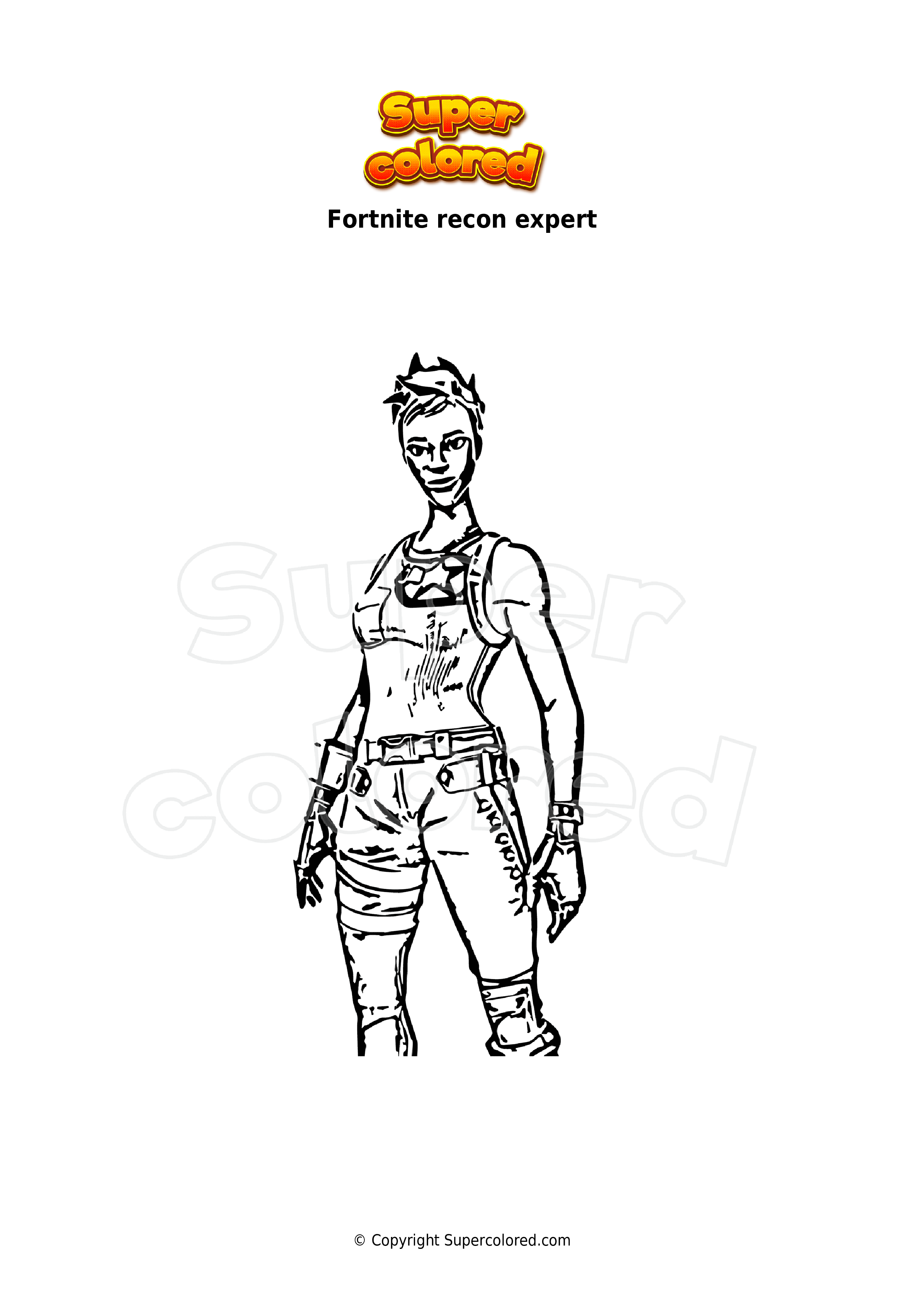 fortnite coloring pages recon expert