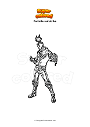 Coloring page Fortnite red strike