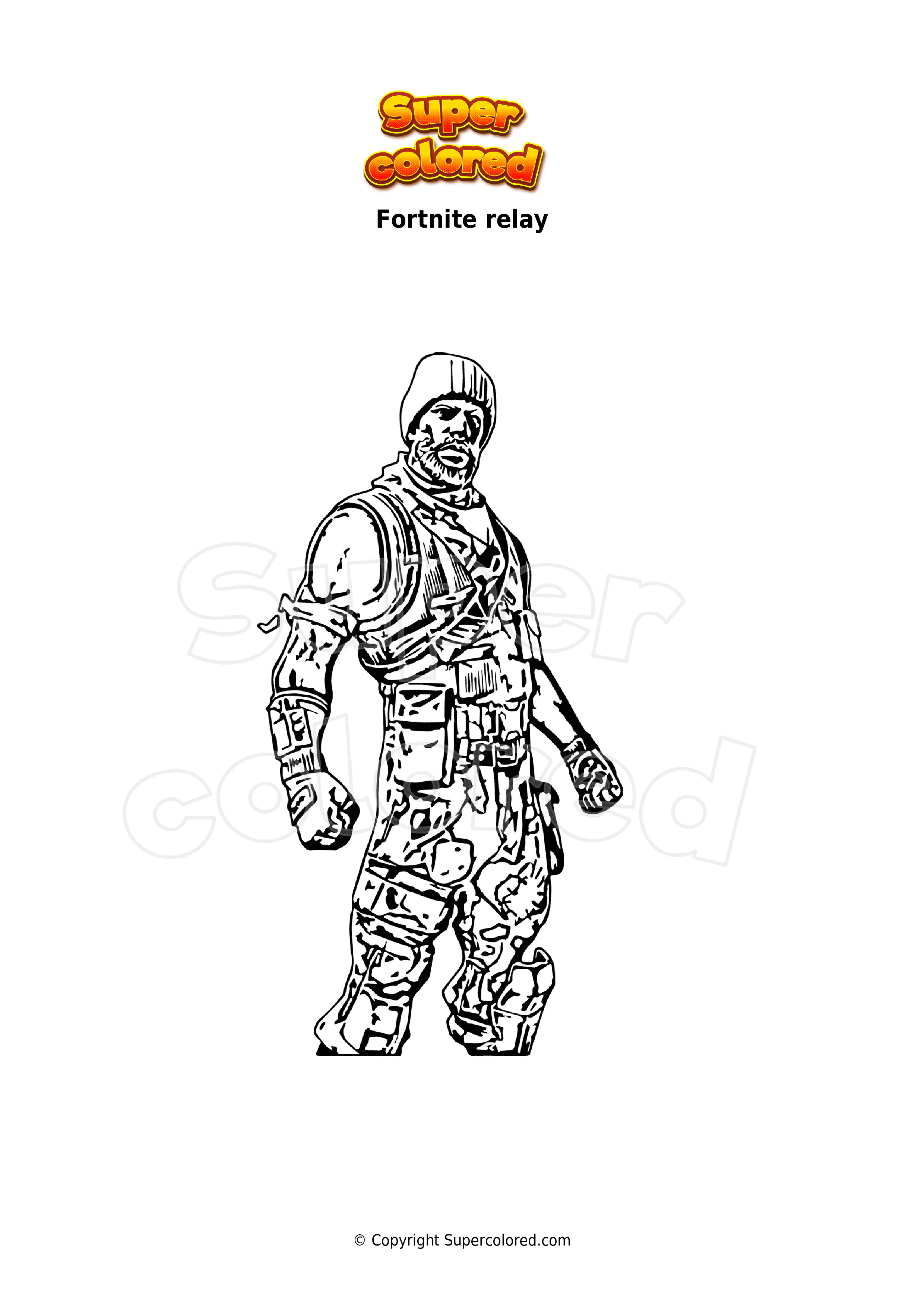 Coloring page Fortnite crystal - Supercolored.com