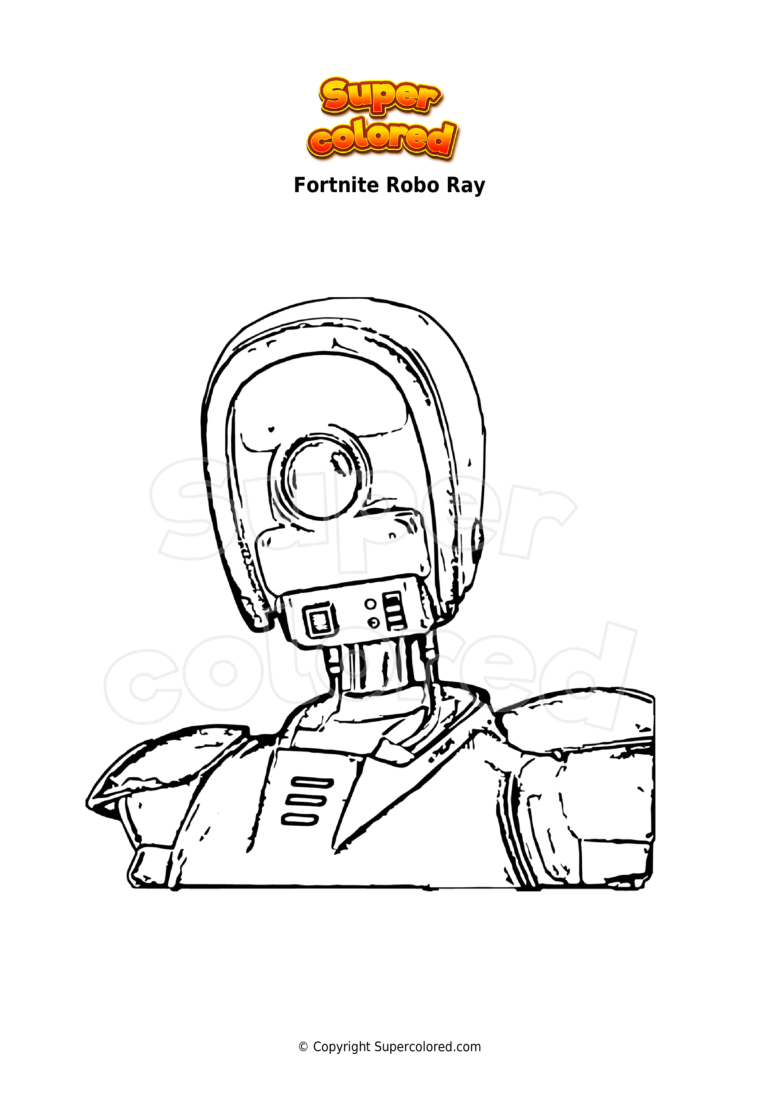 Fortnite Robot Coloring Pages